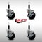 Service Caster 3.5'' SS Soft Rubber Swivel 1'' Expanding Stem Caster Set with Brake, 4PK SCC-SSEX20S3514-SRS-TLB-1-4 - alternate 2
